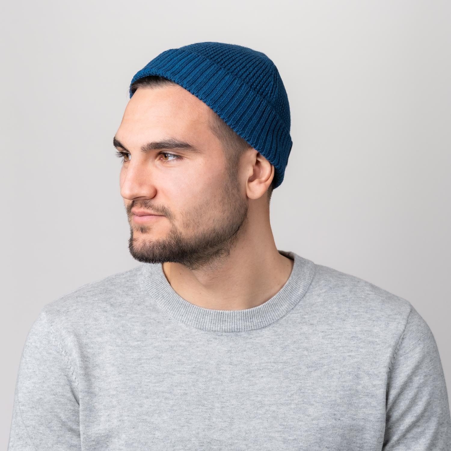 Kjomp Low and Slim Beanie, Blue - Men