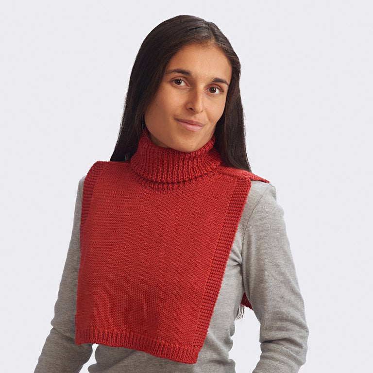Ullava Turtleneck Collar, Red - Women's