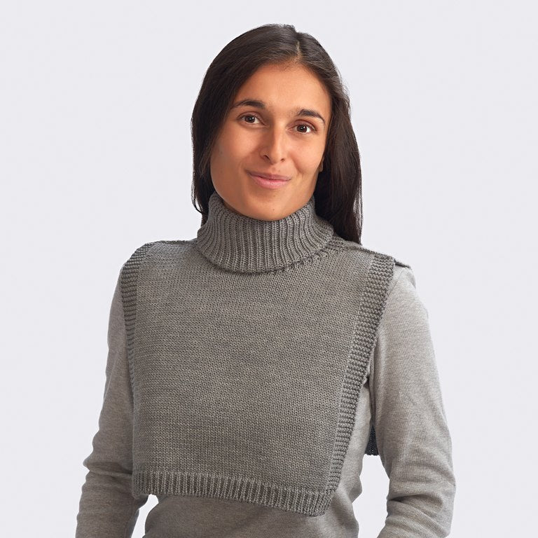Ullava Turtleneck Collar, Grey - Women's