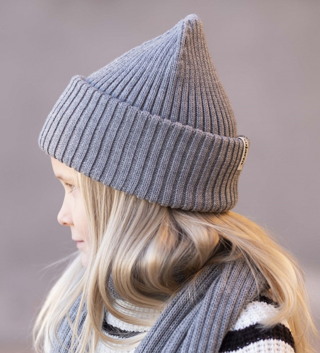 Ilakka High Top Beanie, Gray - Children's