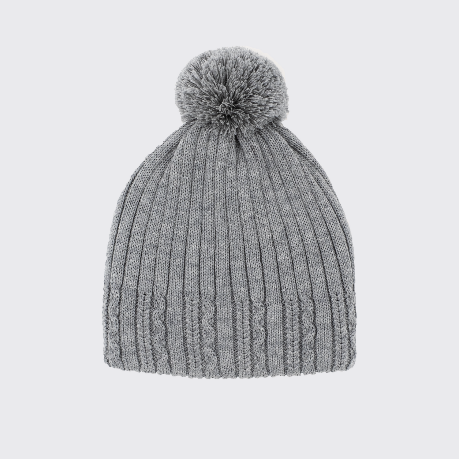 Mielo Pom Beanie, Gray - Children's